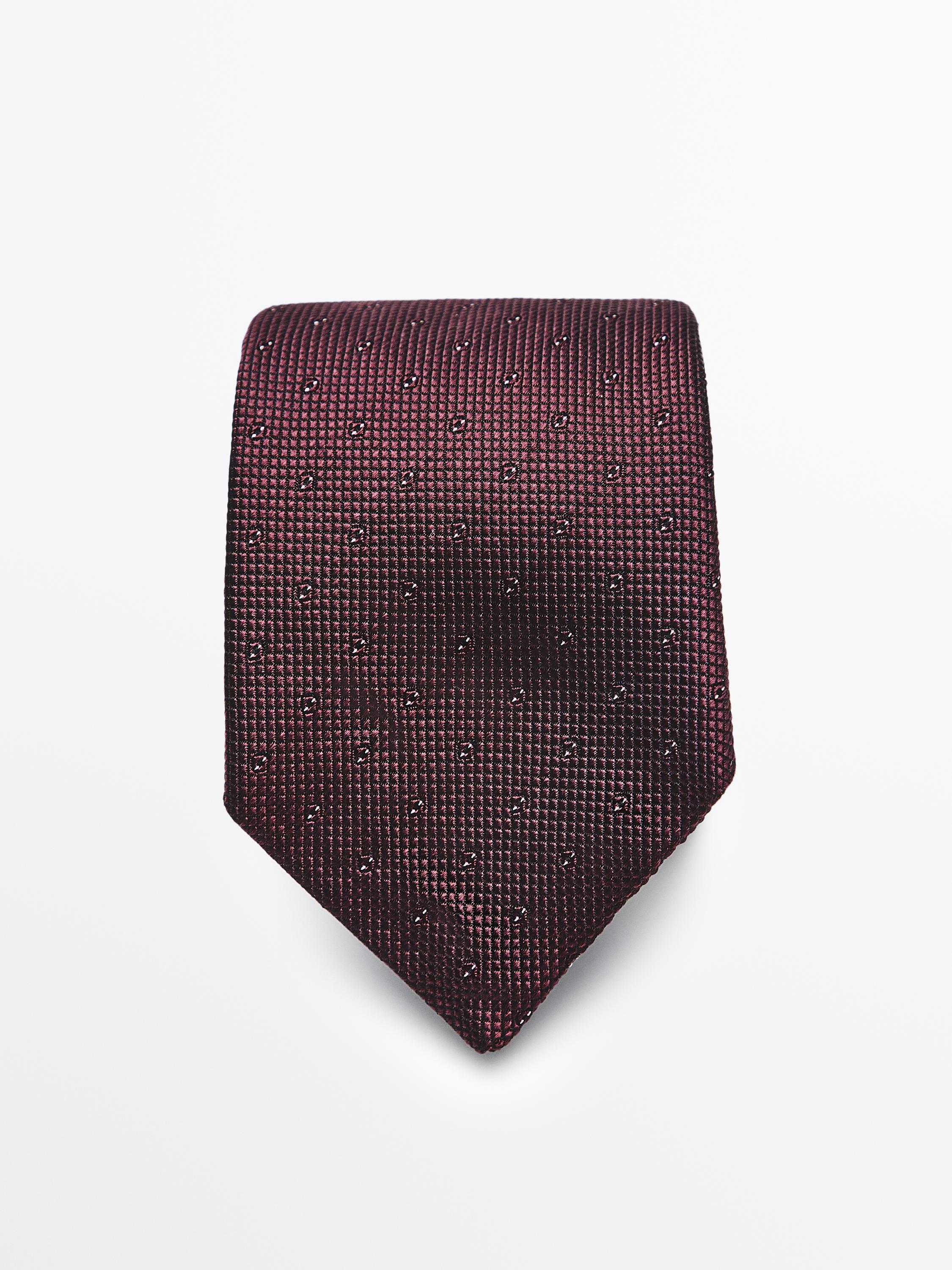 100% silk tie — Maroon