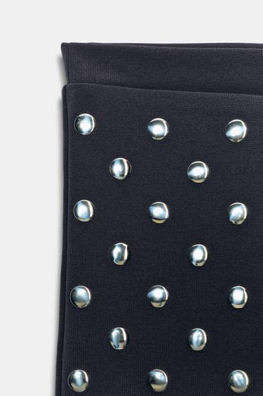 STUDDED MINI SKIRT - Grey by Zara - Image 10