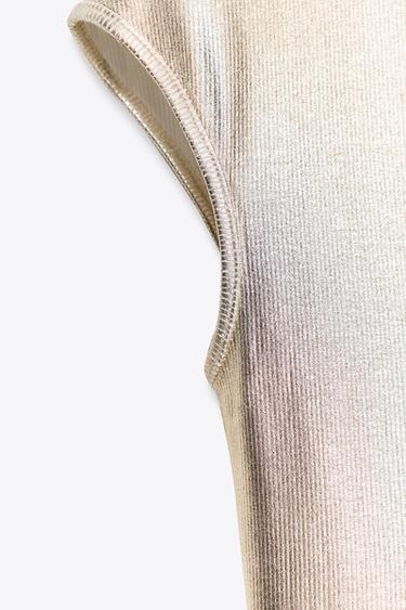 METALLIC T-SHIRT - Golden by Zara - Image 5