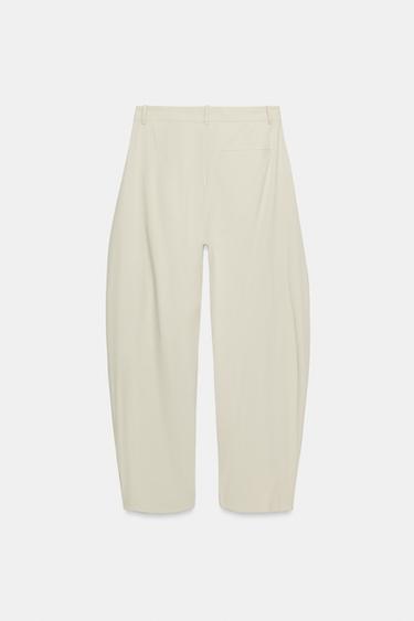 ZW COLLECTION LIMITED EDITION DARTED TROUSERS - Light beige by Zara - Image 6