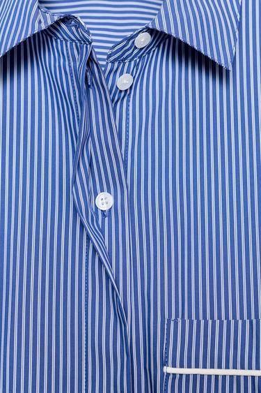 CONTRAST STRIPED PYJAMA SHIRT - Blue/White by Zara - Image 3