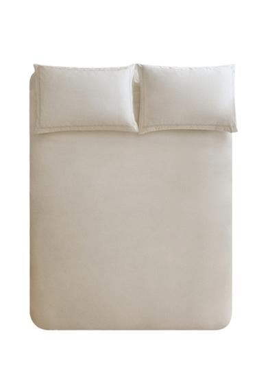 COTTON SATEEN DUVET COVER WITH TRIM (300 THREAD COUNT) - Cava by Zara