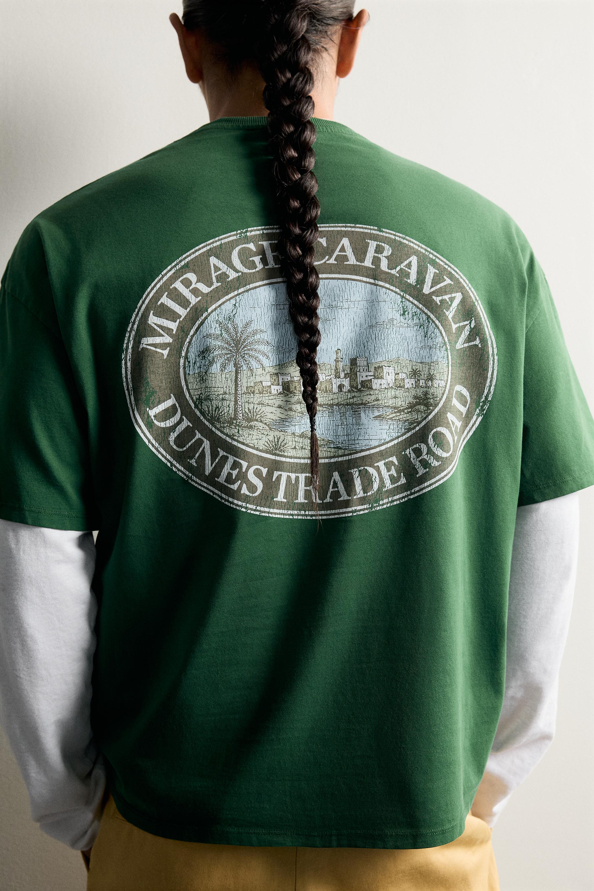 RELAXED FIT WASHED PRINT T-SHIRT