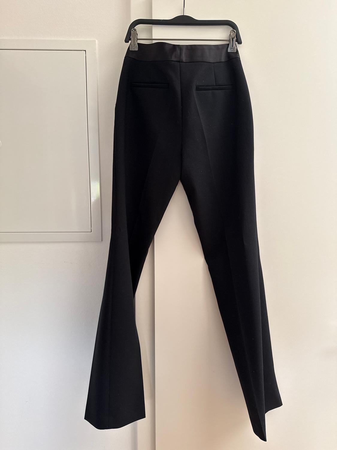 SATIN CONTRAST WAISTBAND TUXEDO TROUSERS - Image 3