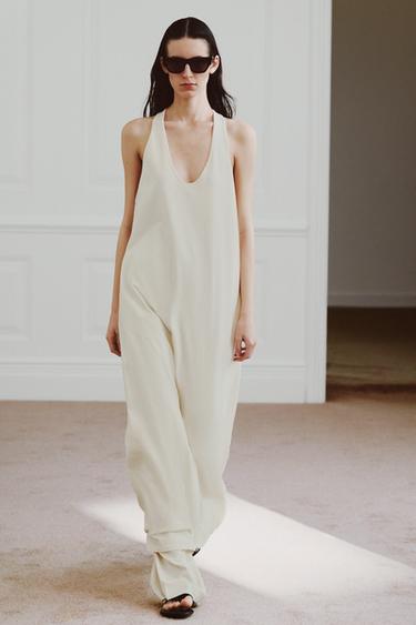 VESTIDO LARGO ALGODÓN - Crudo de Zara