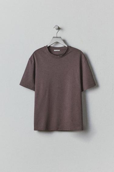 RELAXED FIT T-SHIRT - Purple by Zara