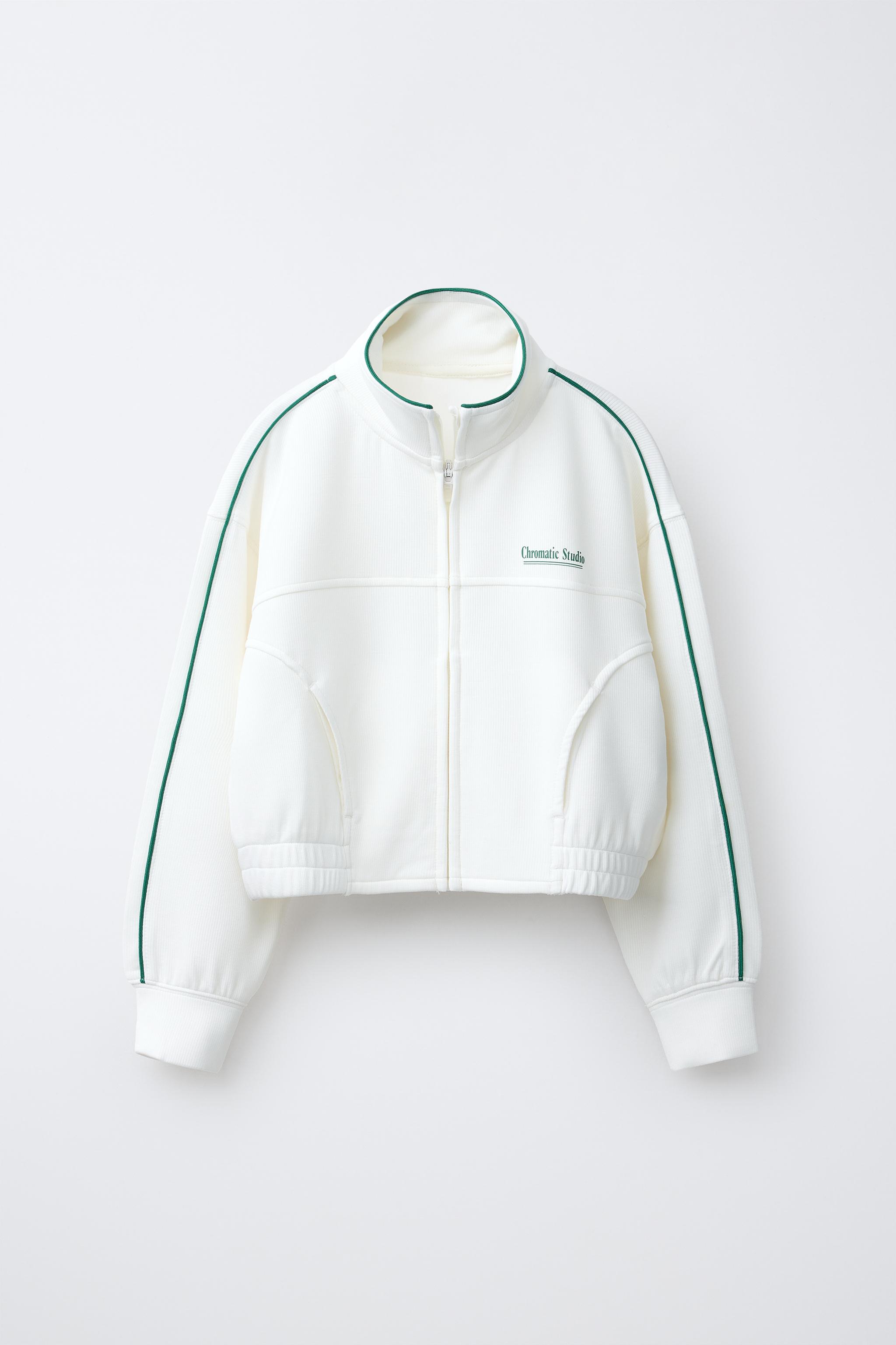 Свитер с пружинами и контрастной молнией