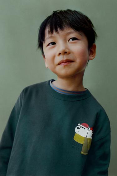 CAMISETA ESTAMPADA OSOS POLARES - Azul profundo de Zara