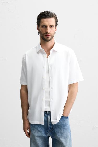 REGULAR FIT SOFT SHIRT - White by Zara