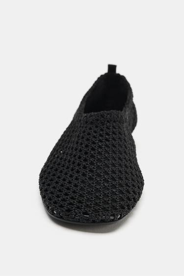 FLAT MESH BALLET FLATS - Black by Zara - Image 3