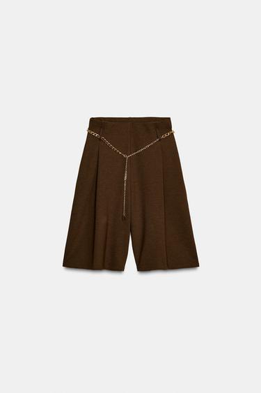 SHORT À CEINTURE - Marron de Zara - Image 3