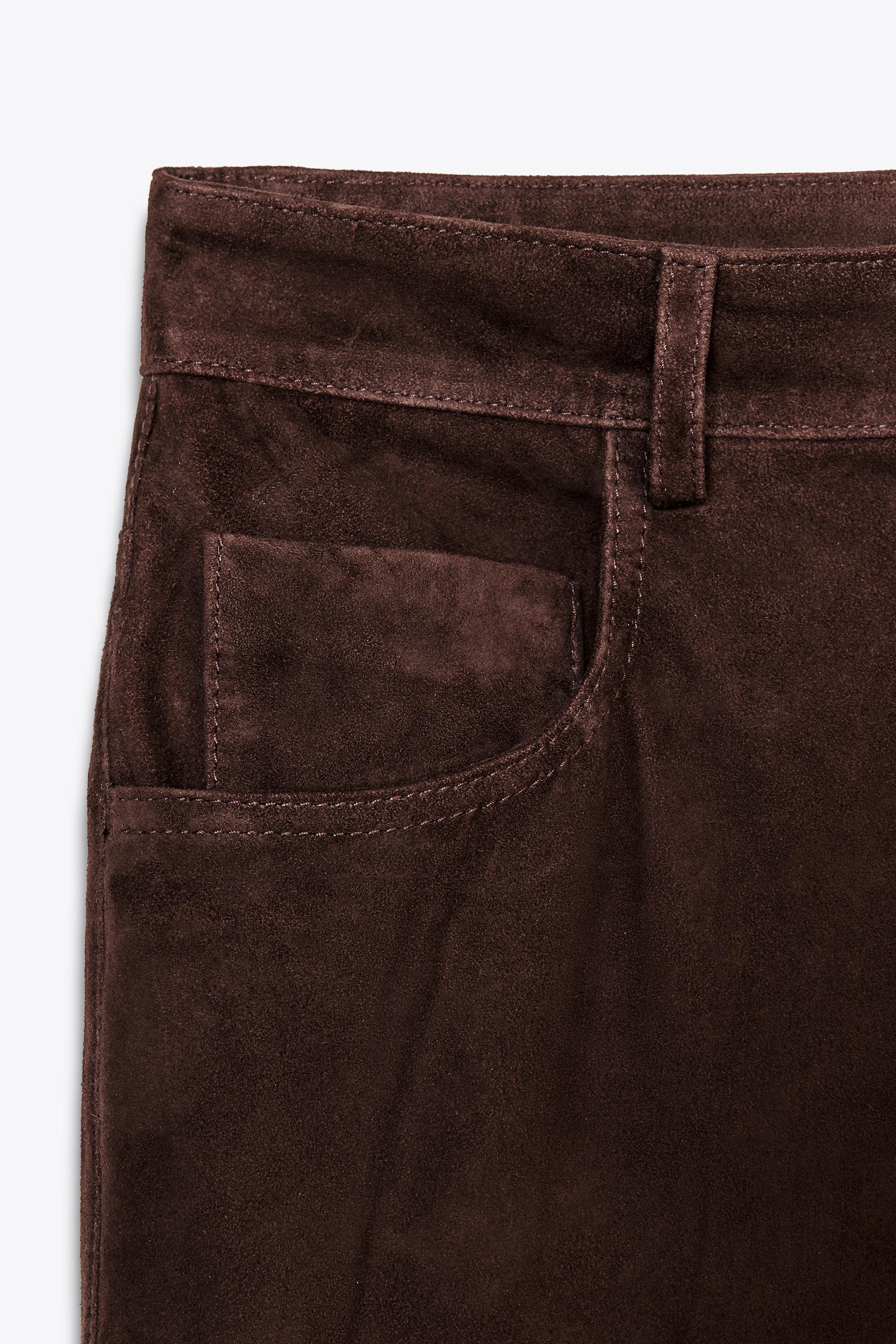 ZARA LIMITED EDITION スエードレザーパンツ 1966/923 ZW COLLECTION LIMITED EDITION 100%スエードレザーパンツ