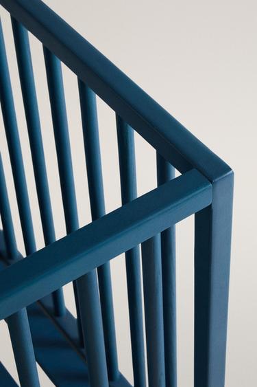 BLUE LACQUERED WOODEN COT — Blue 2