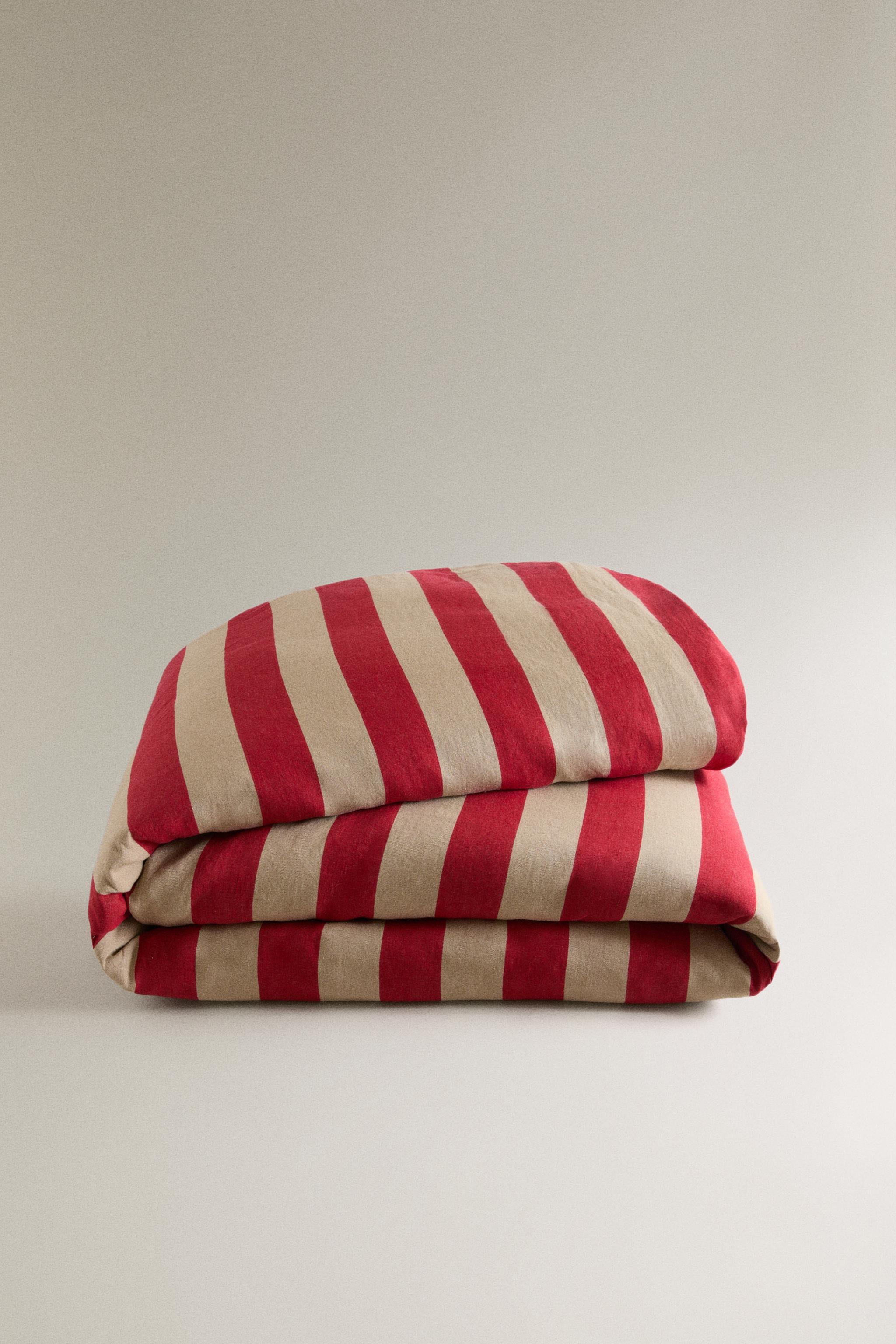 COUVRE-LIT LIN RAYURES | KATHARINE POLE