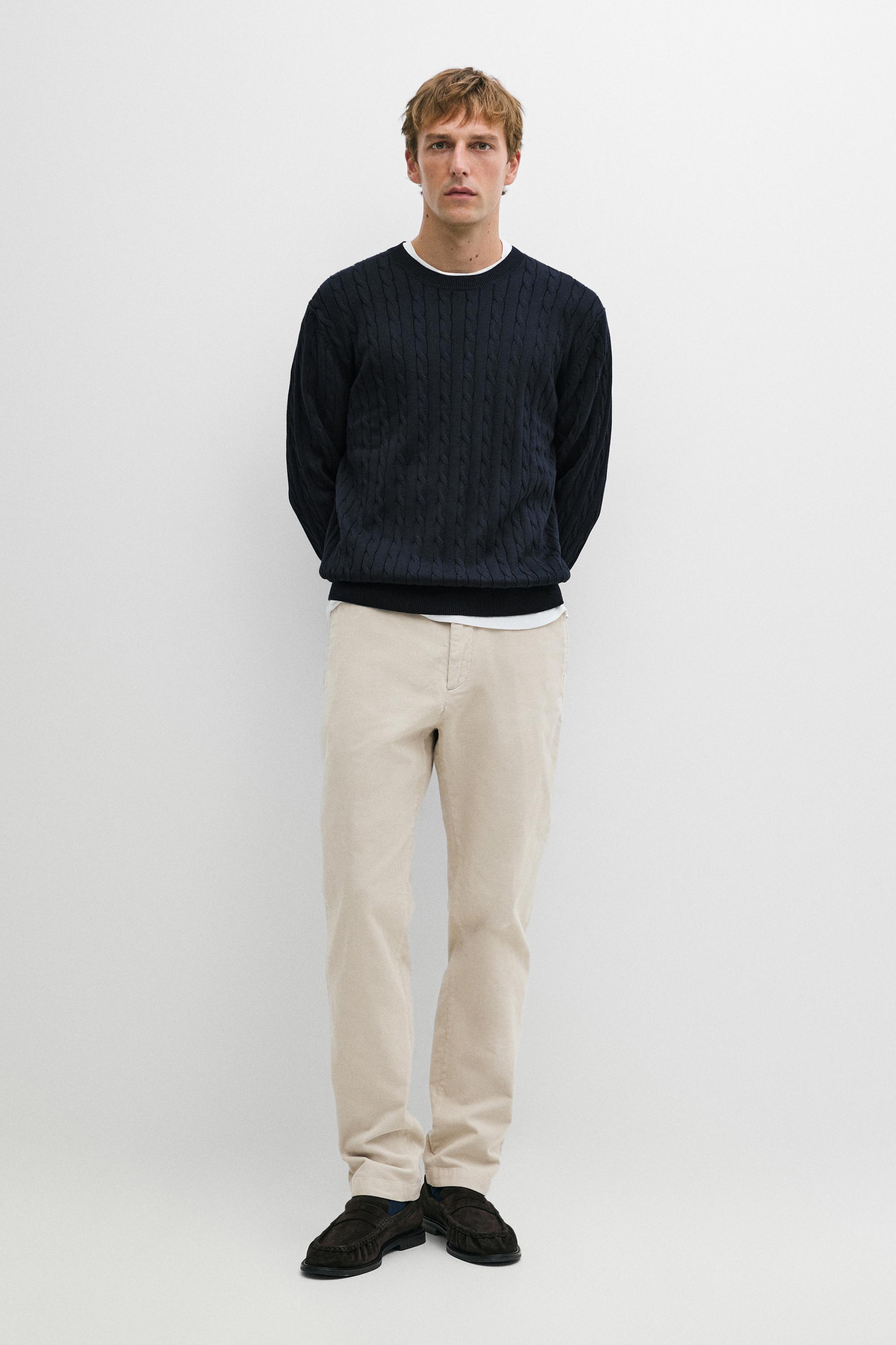 Slim fit corduroy pants