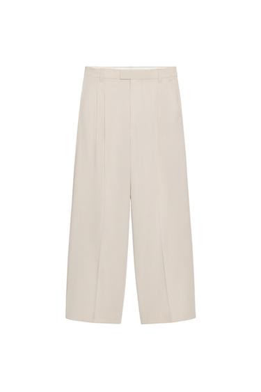 Zara ZW COLLECTION SUIT PANTS - Stone