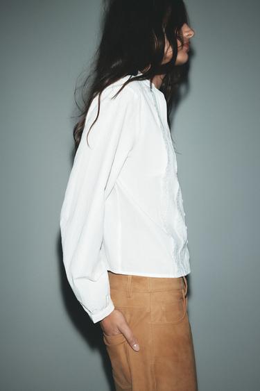 LACE SHIRT - White by Zara
