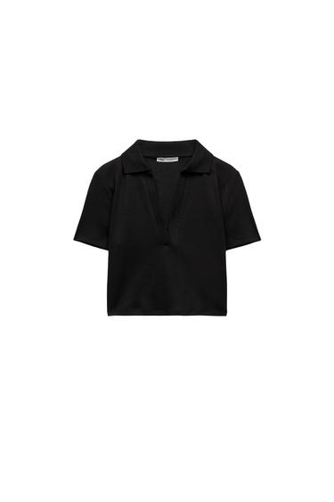 RIBBED POLO SHIRT