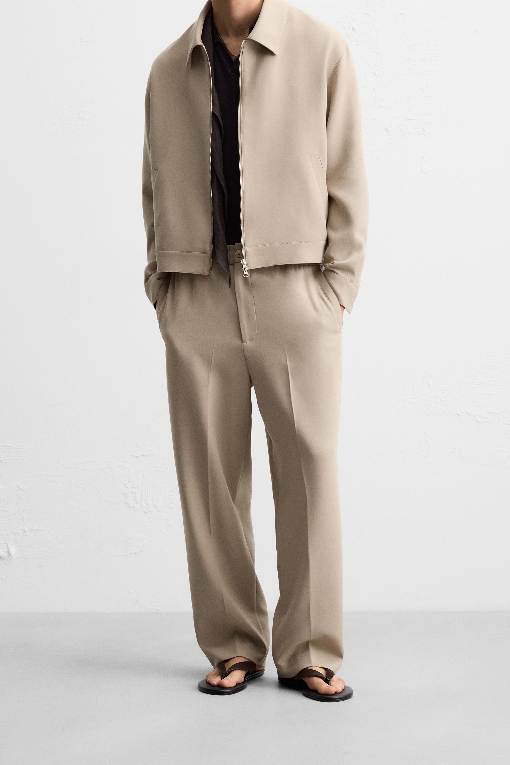 CALÇA REGULAR FIT - Areia | ZARA Brasil