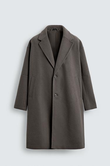 WATER-REPELLENT STRUCTURED COAT - ecru/khaki by Zara
