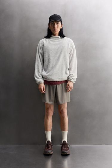 TEXTURED FAUX FUR HOODIE - Oyster-white by Zara