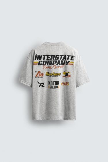 MOTOR GRAPHIC T-SHIRT - Grey marl by Zara - Image 7