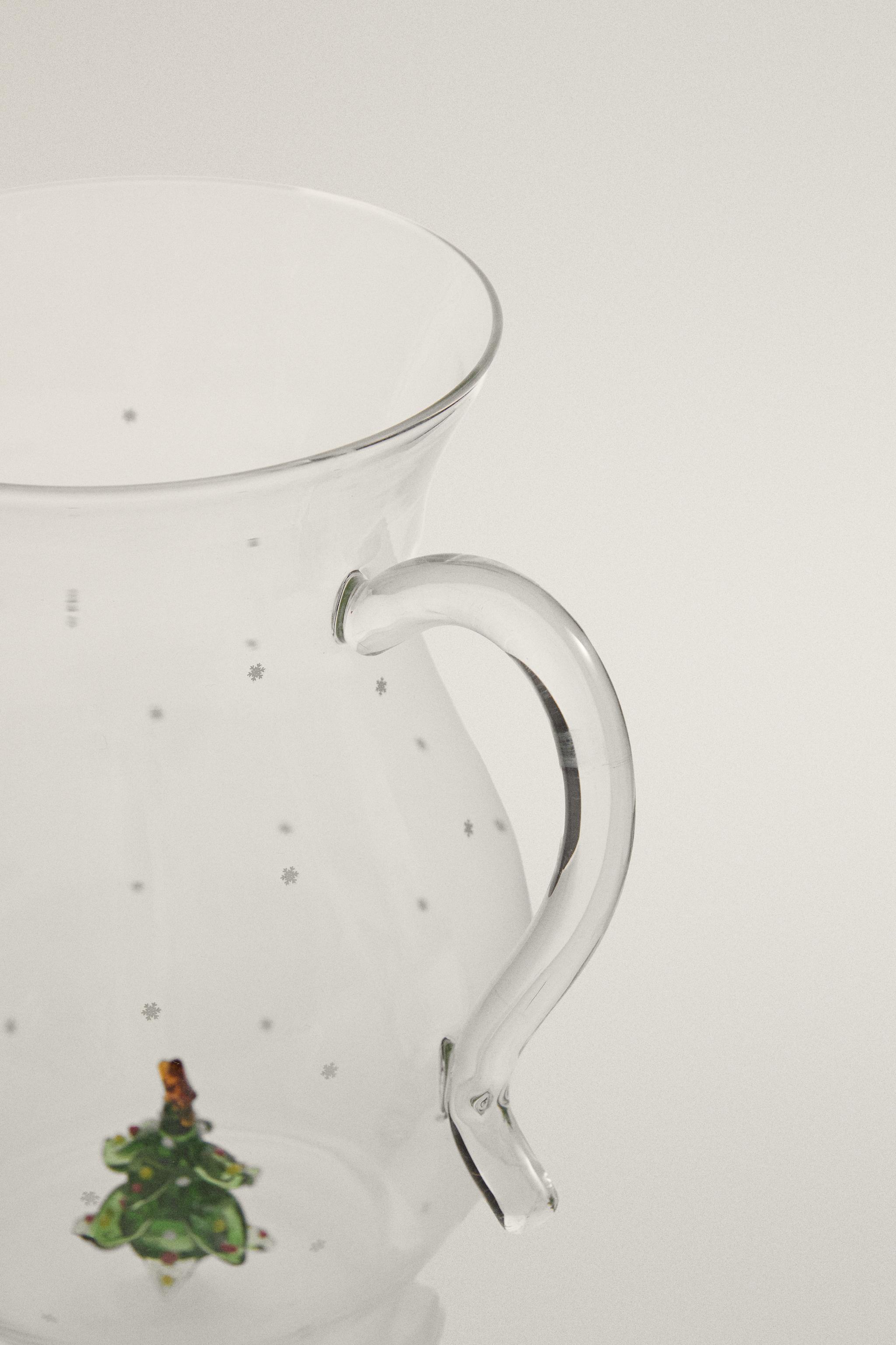 BOROSILICATE GLASS CHRISTMAS TREE PITCHER