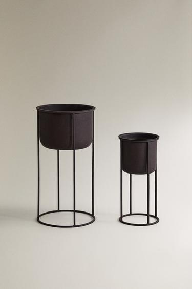 METAL FLOWERPOT - Black by Zara - Image 0