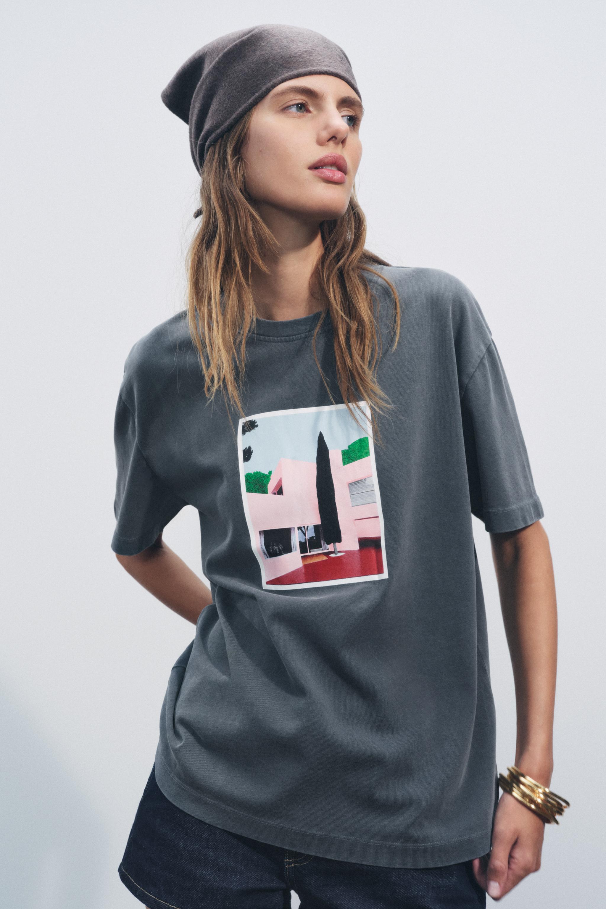 Playeras zara mujer online