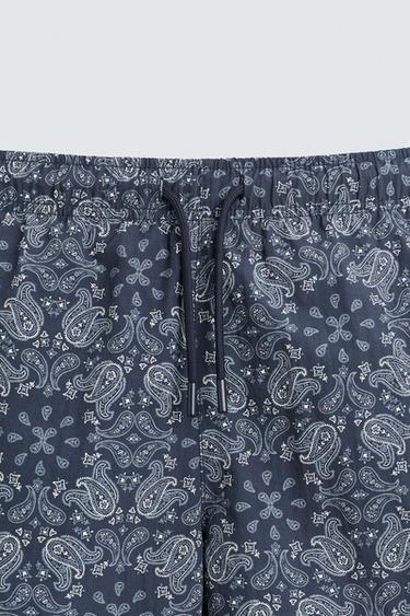 MAILLOT DE BAIN MOYEN IMPRIMÉ PAISLEY - Bleu marine de Zara - Image 2