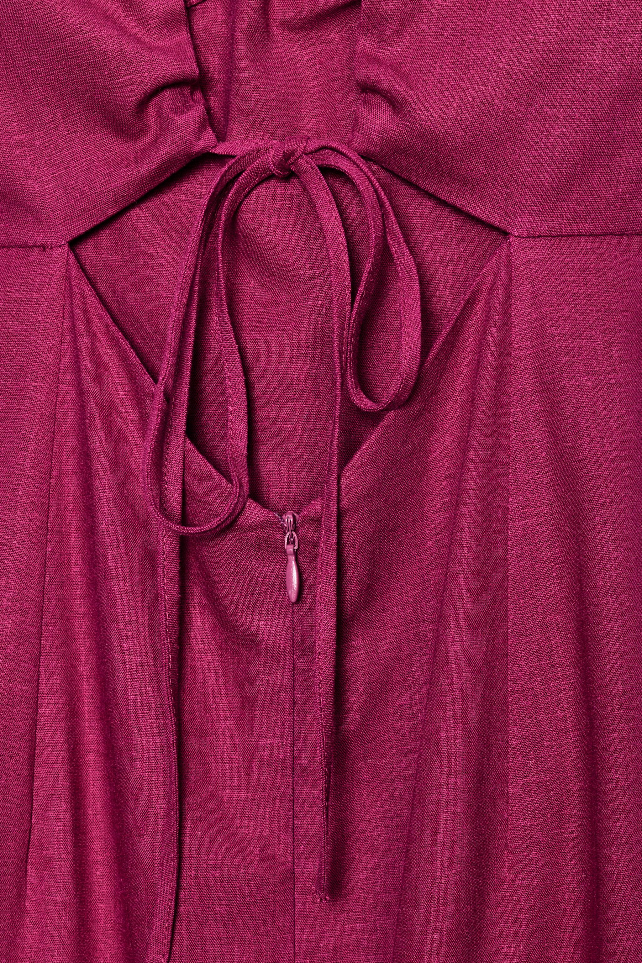 ROBE MIDI À BRETELLES AVEC LIN