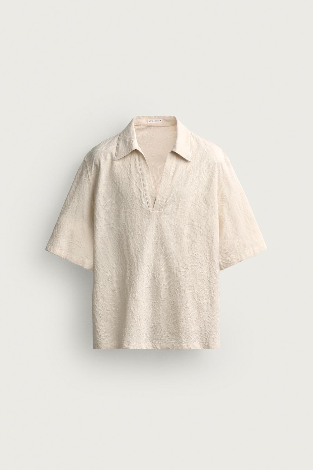 RELAXED FIT JACQUARD POLO SHIRT
