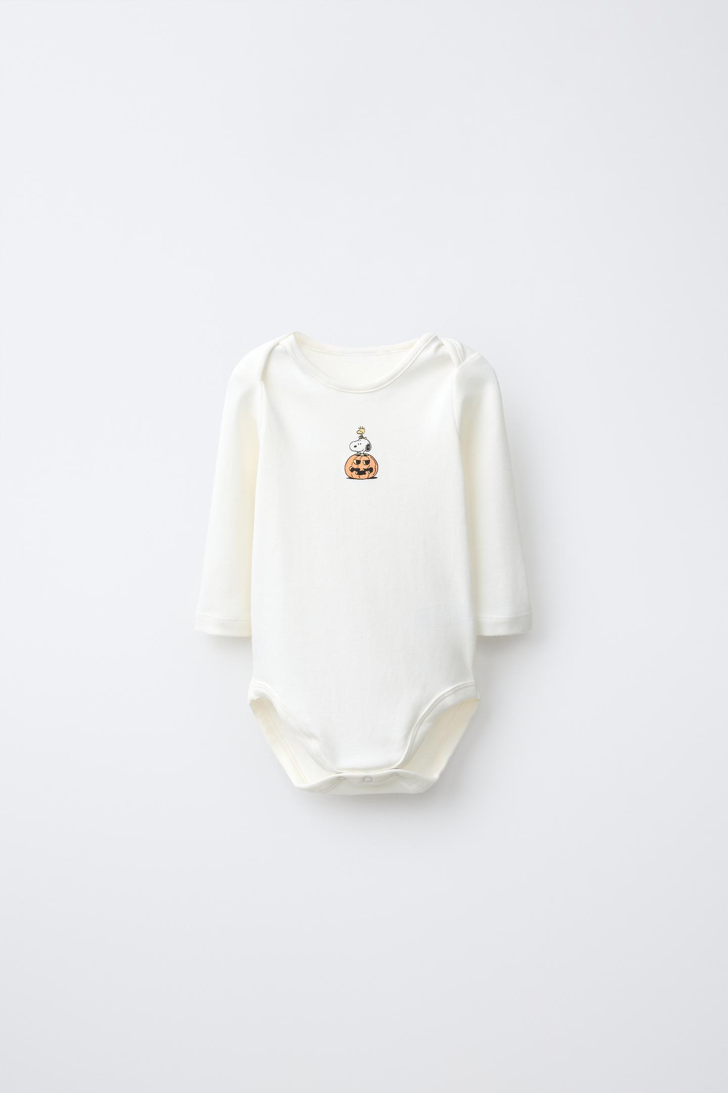 Бельё Snoopy Peanuts™ Bodies для детей, 3 шт. — Zara, цвет: Экрю / Бежевый — фото 2
