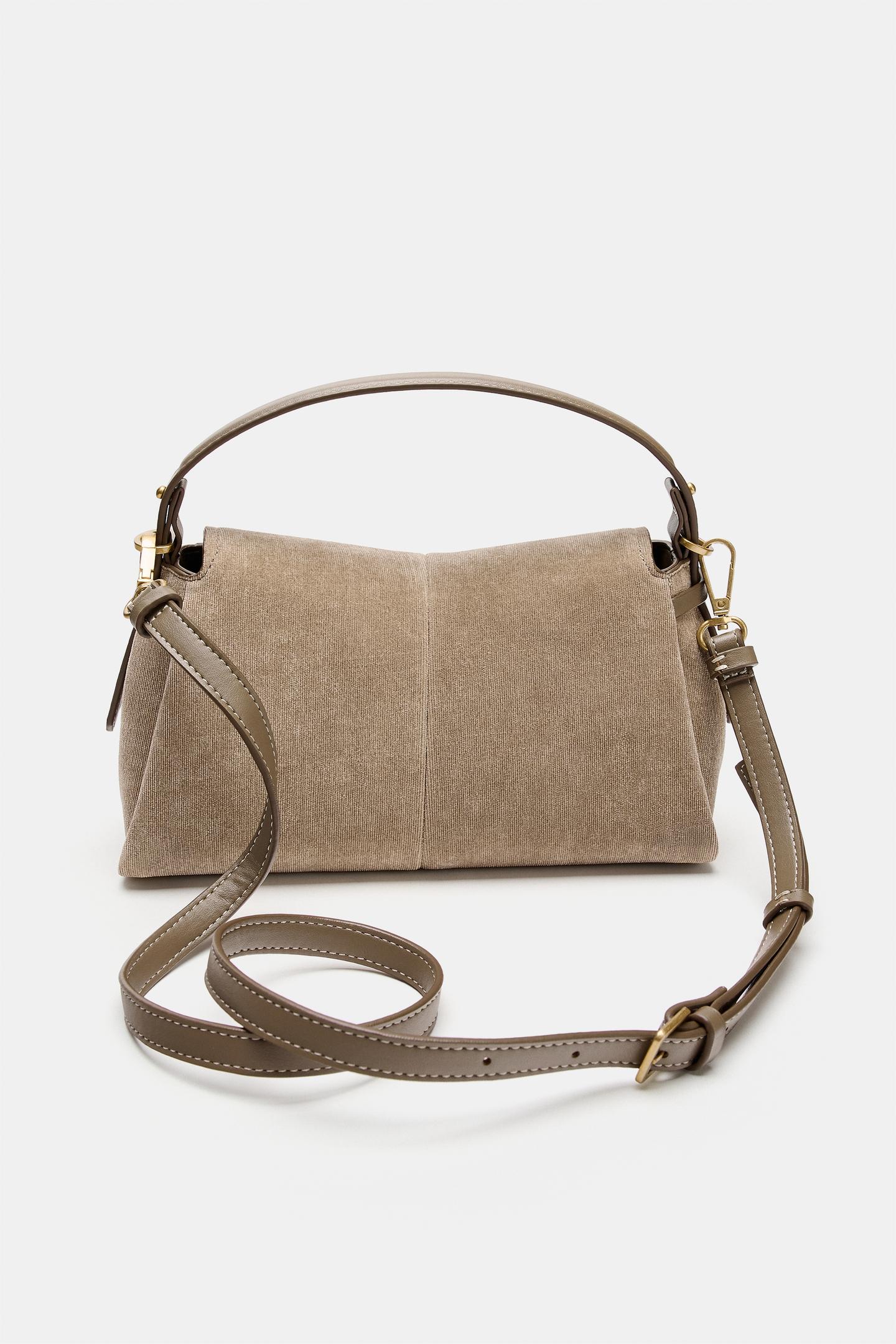 Женская сумка Zara Flap Crossbody, цвет: Серо-коричневый серый — фото 3