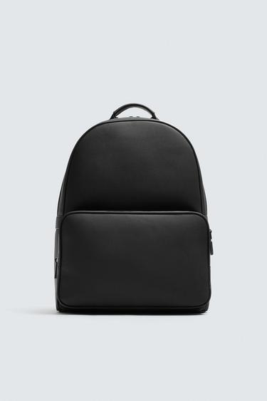 MOCHILA TEXTURA ENGOMADA - Negro de Zara