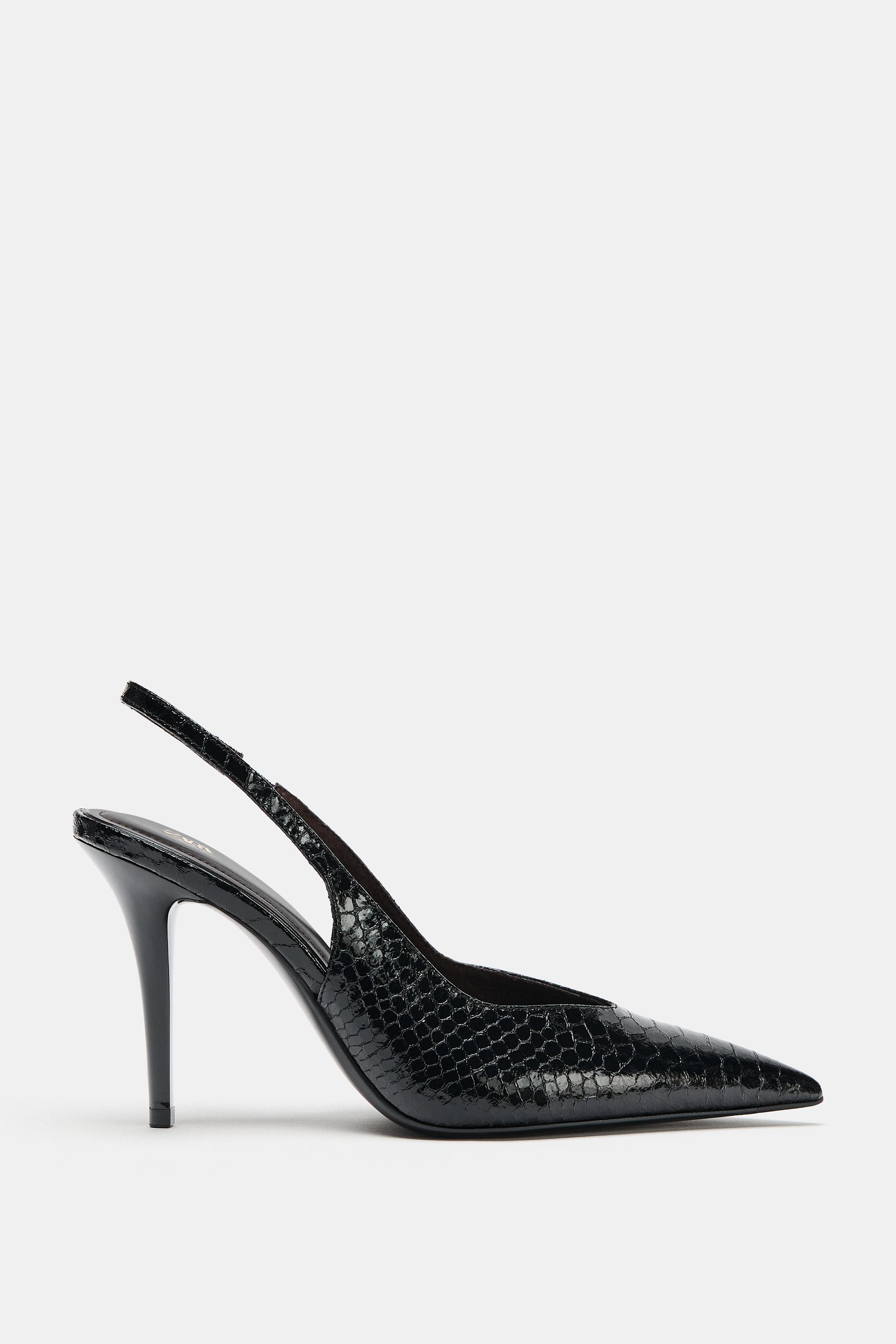 PRINTED SLINGBACK HEELS