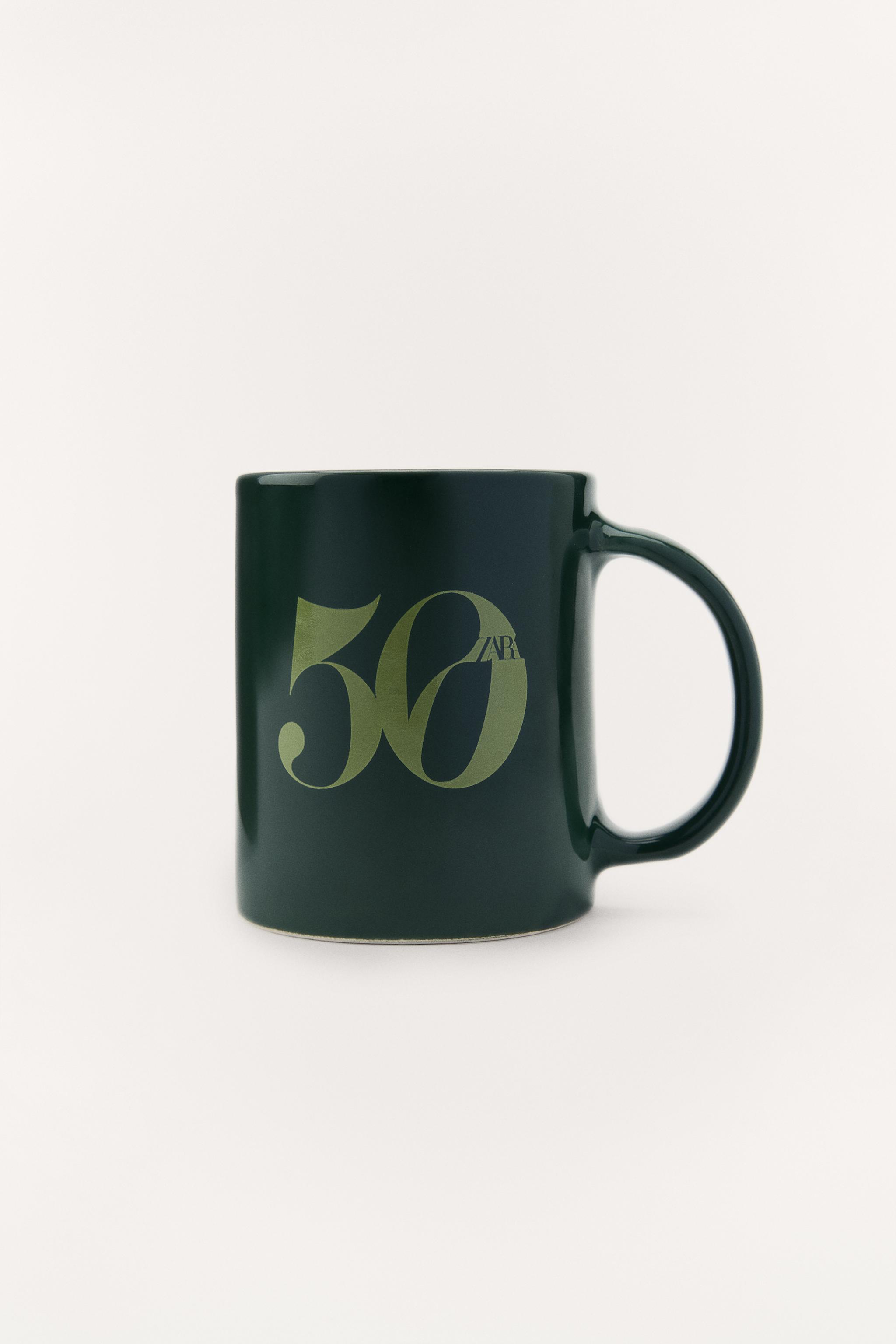 50TH ANNIVERSARY EARTHENWARE MUG - Burgundy | ZARA United States