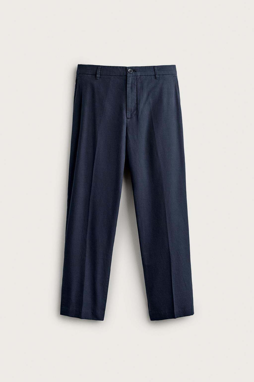 WASHED RELAXED FIT TROUSERS