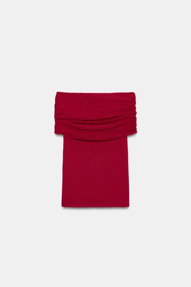 TOP OMBROS DESCOBERTOS - Framboesa da Zara