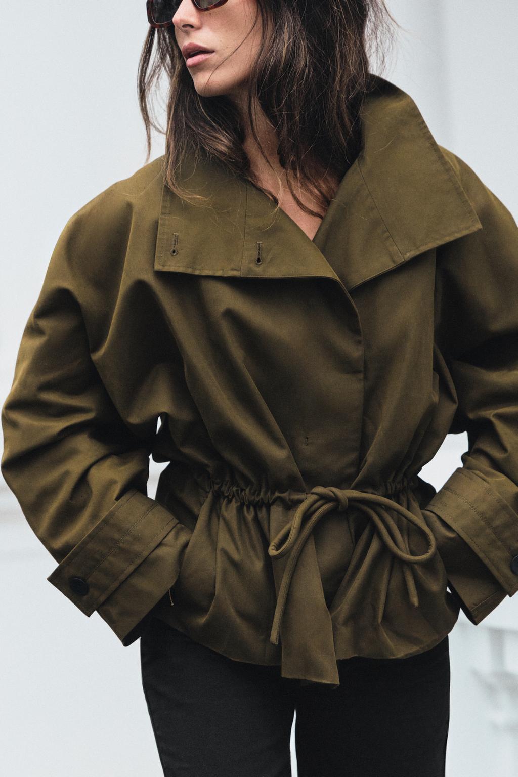 ZW COLLECTION SHORT OVERSIZE TRENCH COAT