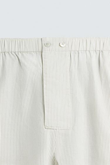 BERMUDA RAYÉ EN COTON ET CHANVRE - Rayures de Zara - Image 7