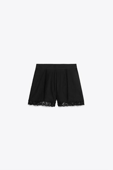 CROCHET-BERMUDASHORTS ZW COLLECTION - Schwarz von Zara