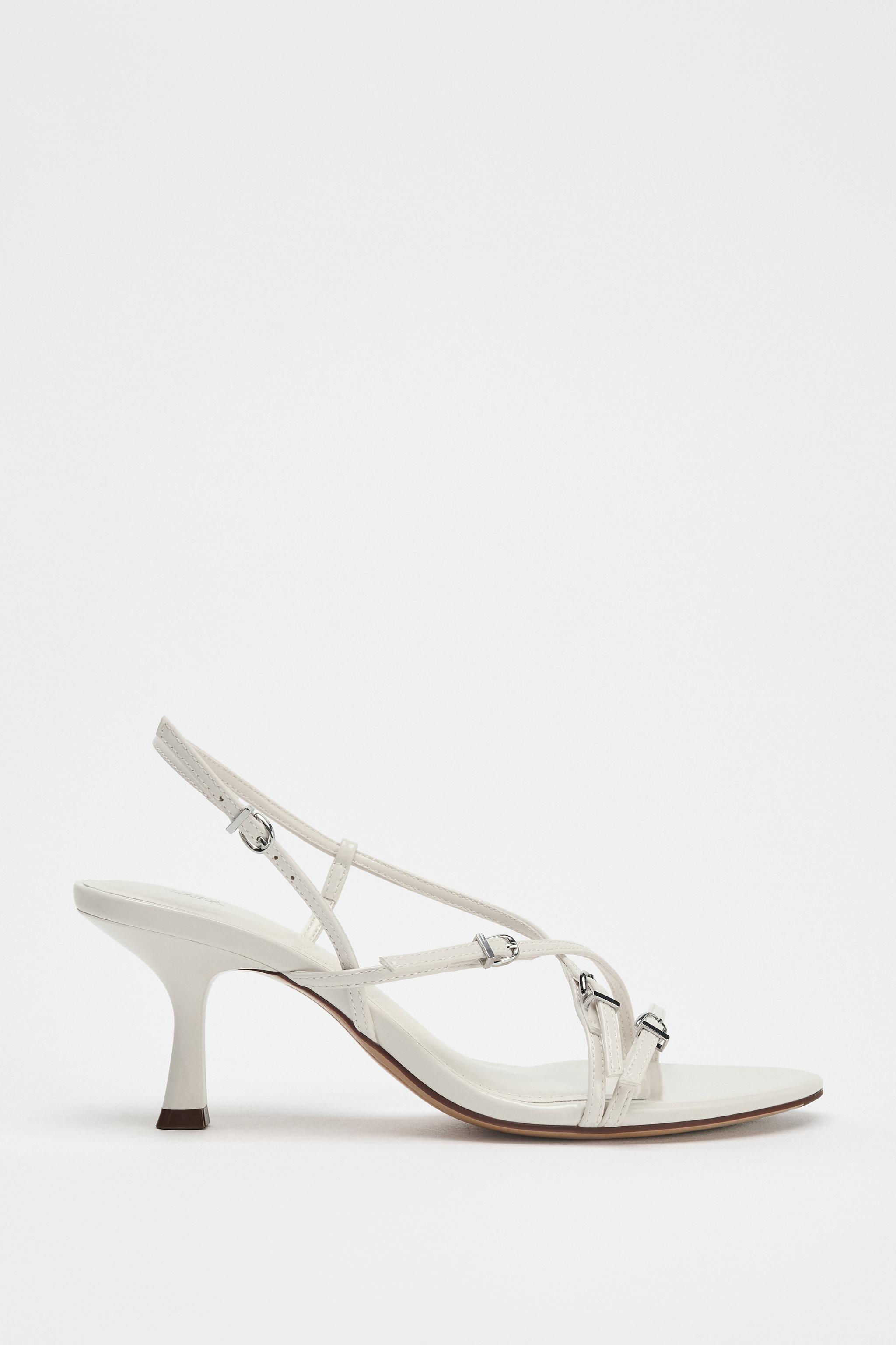 【ZARA】オープントゥレザーサンダル シルバー | 1329/610/808 オープントゥレザーサンダル - シルバー | ZARA Japan / 日本
