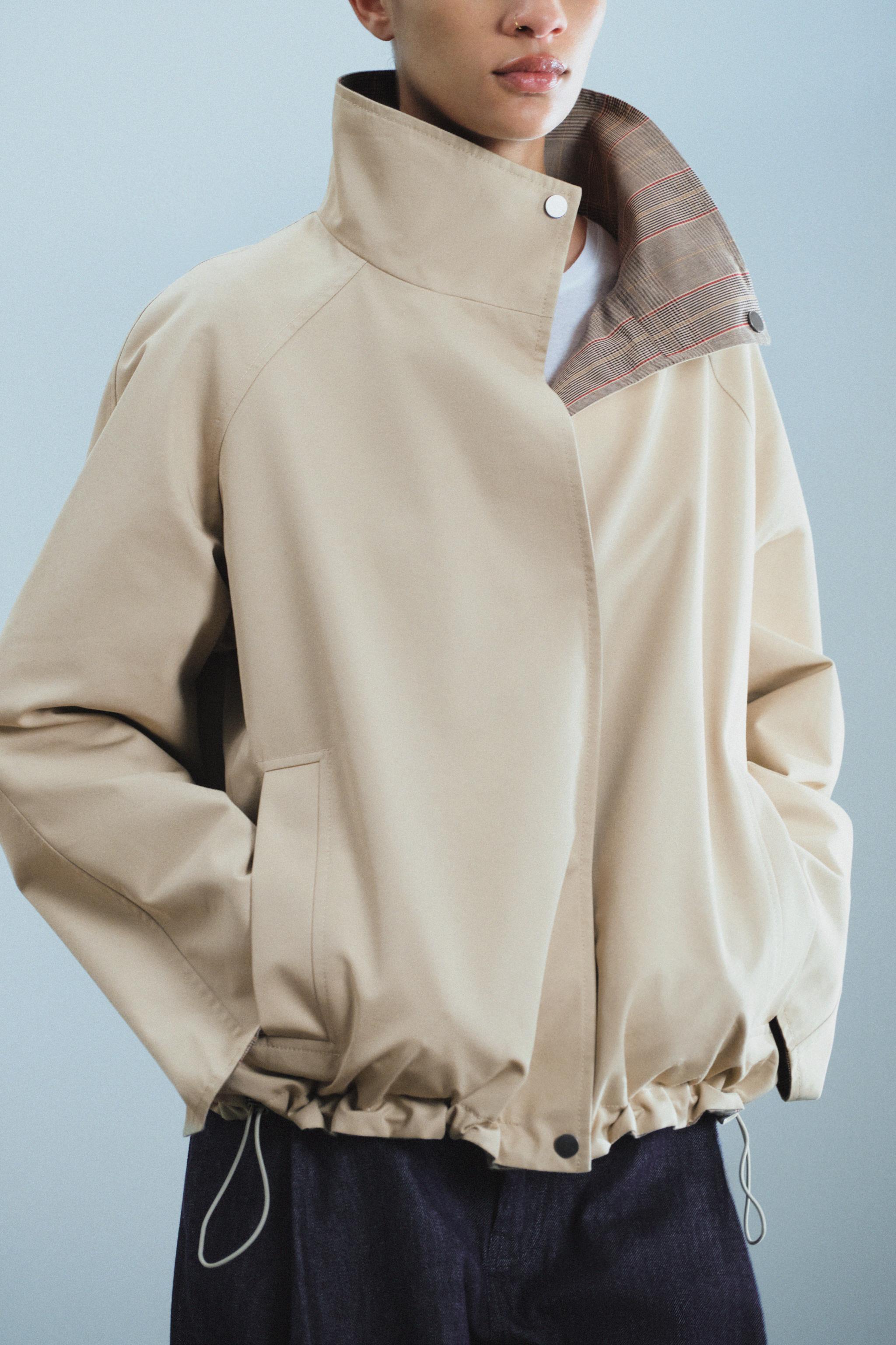 ZW COLLECTION REVERSIBLE CROPPED TRENCH COAT - Light camel | ZARA