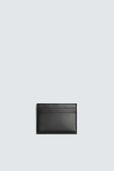Zara TEXTURED CARD HOLDER - Black