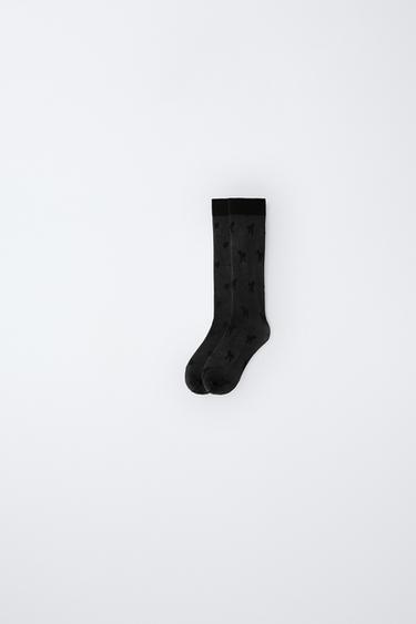 2-PACK OF FINE BOW AND HEART SOCKS - Black by Zara - Image 0