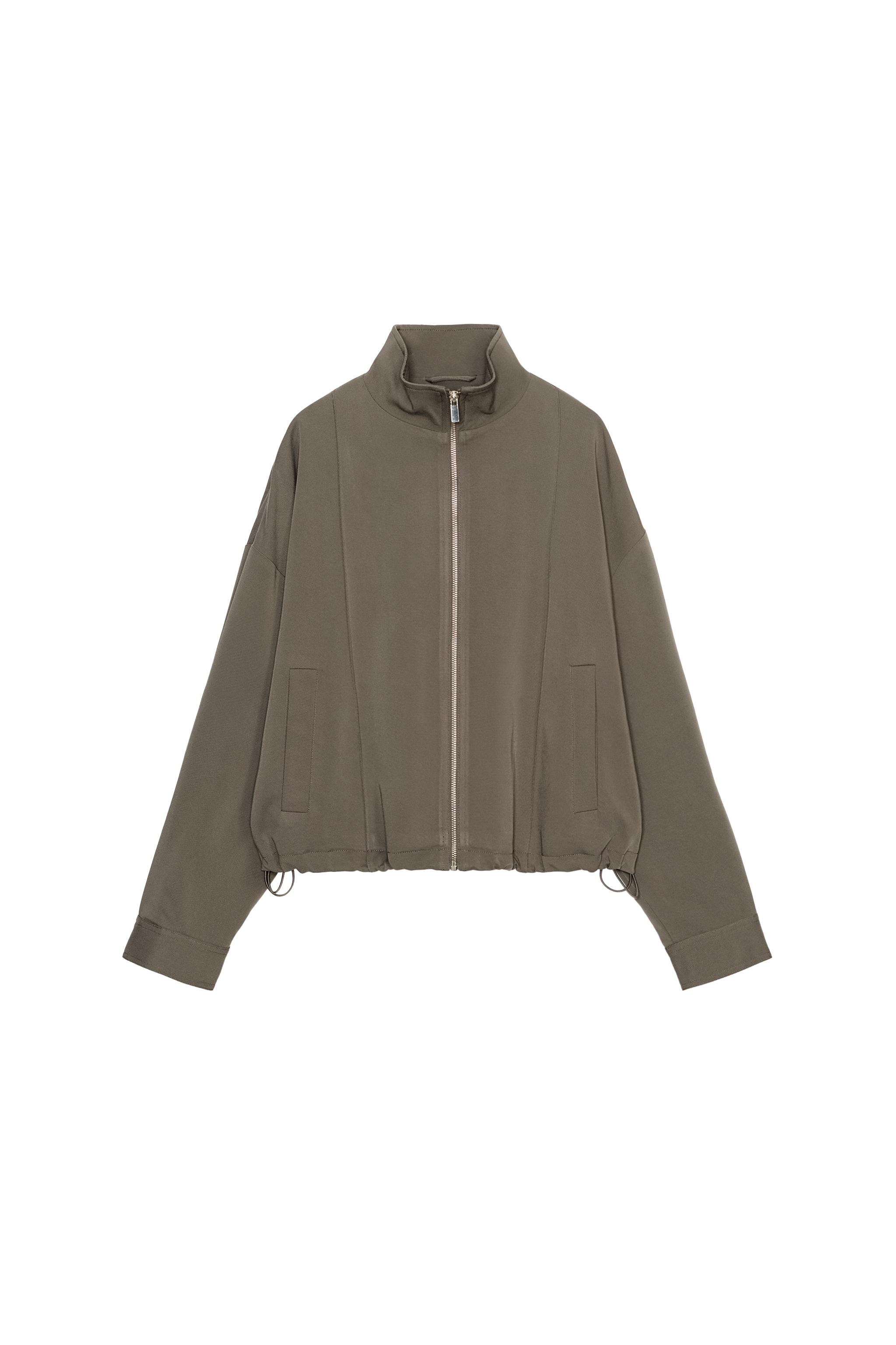 ハイネックボンバージャケット - カーキ | ZARA Japan / 日本