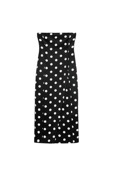ZW COLLECTION STRAPLESS POLKA DOT DRESS