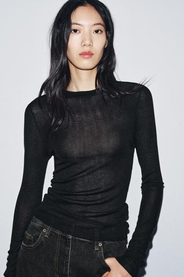 FEINSTRICKOBERTEIL - Schwarz von Zara