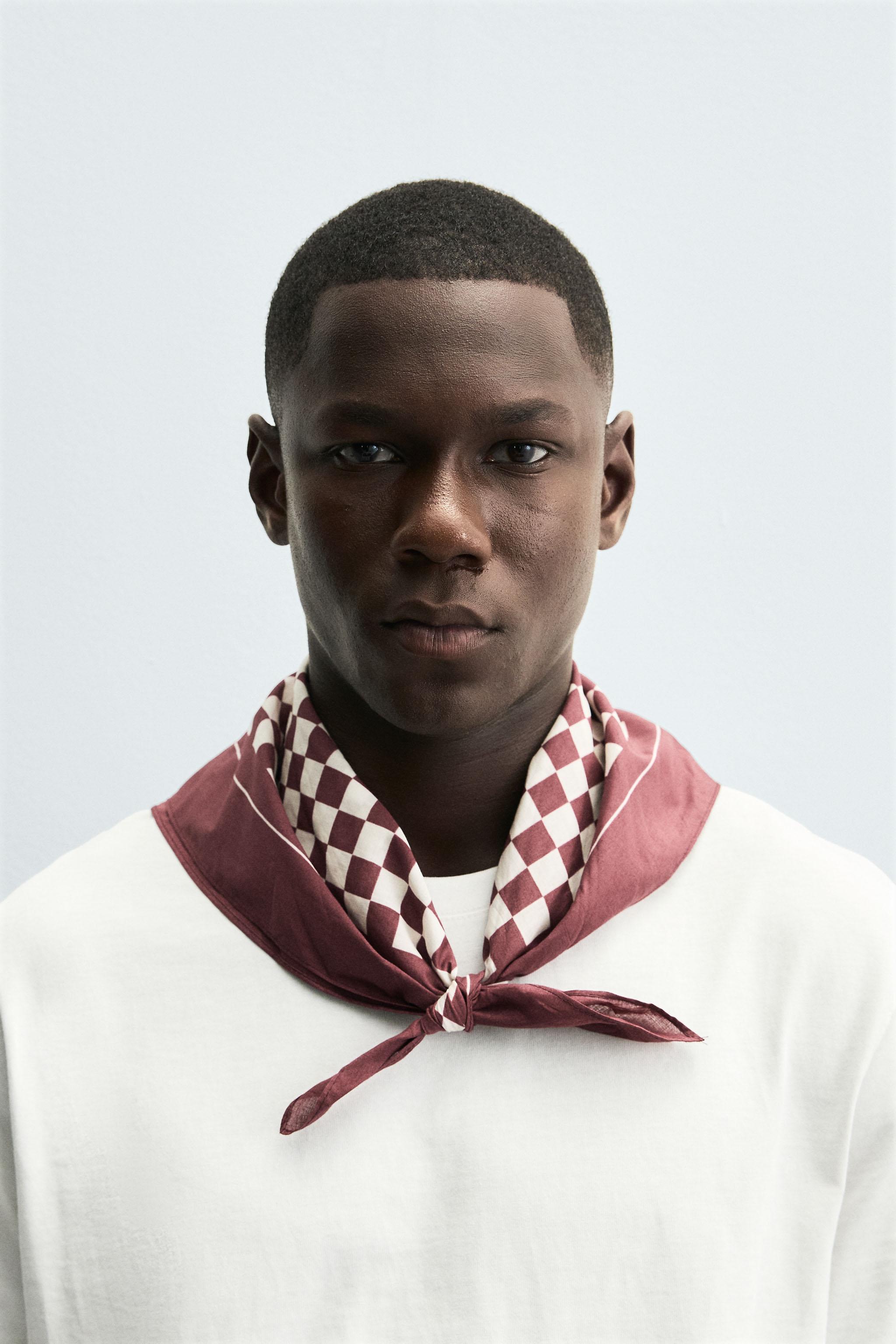 PLAID PRINT BANDANA - Red | ZARA Canada